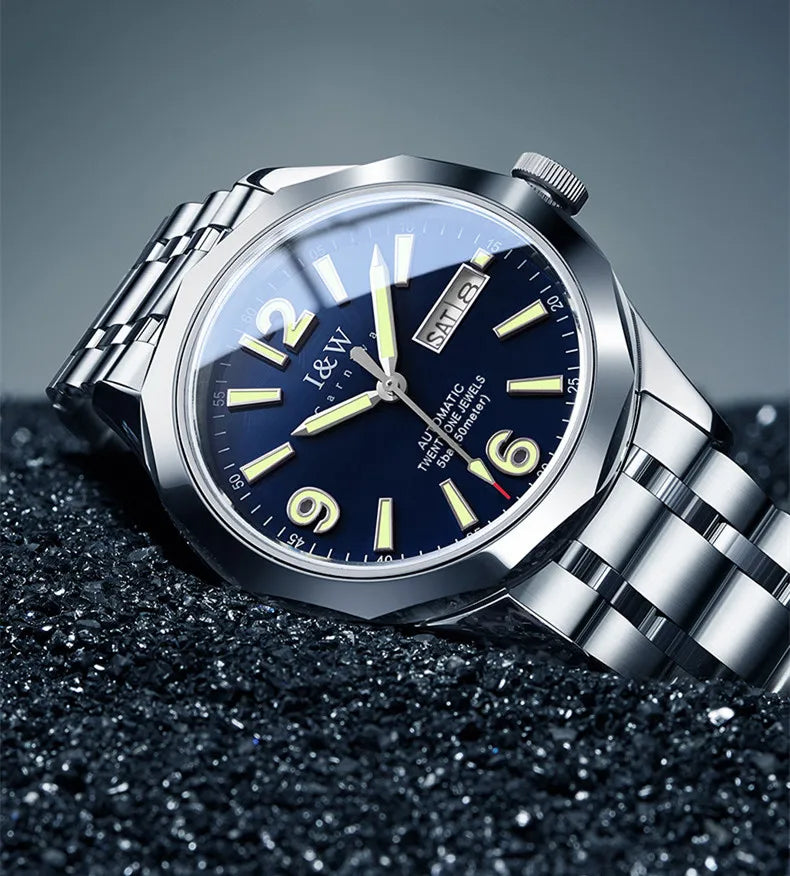 Mechanische Luxusuhr für Herren „Reloj CARNIVAL“ aus Wolfram, Automatikwerk MIYOTA 8205, wasserdicht.