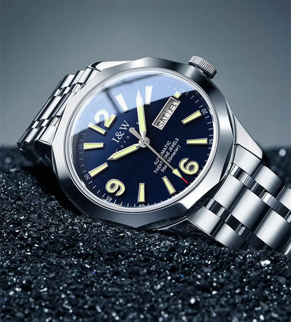 Mechanische Luxusuhr für Herren „Reloj CARNIVAL“ aus Wolfram, Automatikwerk MIYOTA 8205, wasserdicht.