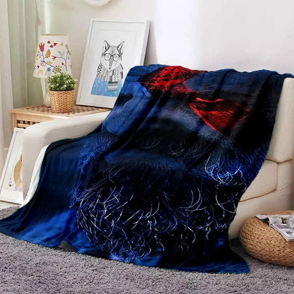God of War Games Kratos Cartoon Soft Flannel Blanket for Beds Bedroom Sofa Picnic,Throw Blanket for Cover Outdoor Leisure Gift