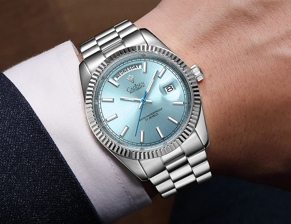 CADISEN DD40 Herrenuhr – luxuriöse Automatikuhr für Herren, AR-Saphirglas, mechanische Armbanduhr für Herren, 10Bar, MIYOTA 8285 Uhrwerk, neu 2023