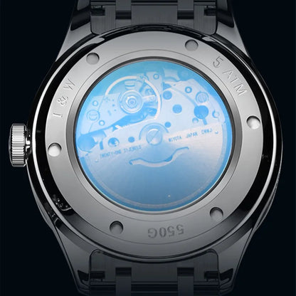 Mechanische Luxusuhr für Herren „Reloj CARNIVAL“ aus Wolfram, Automatikwerk MIYOTA 8205, wasserdicht.