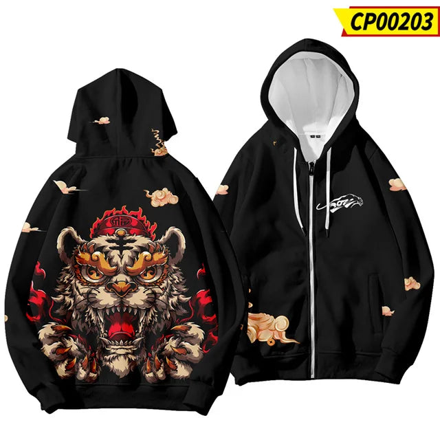 3D Print Chinese New Year Clothes Men Hoodies Kids Fashion Dragon Graphic Sweatshirts Cool Streetwear Hooded Hoody Clothing Top