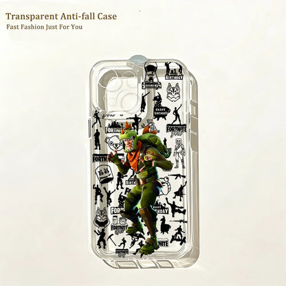 Hot Game Fortnite Phone Case for iPhone 17e 17 16 16e 15 14 13 12 11 Mini Pro Max X XR XS Max 7 8 Air Plus Clear Back Cover