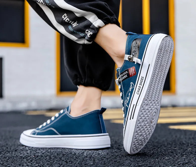2025 été hommes toile baskets basses décontracté respirant chaussures pour adolescent à la mode léger jeunesse Streetwear confort chaussures