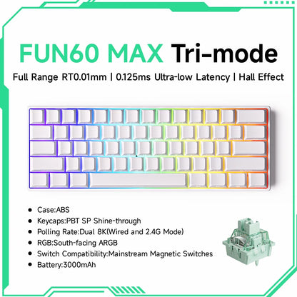 Akko MonsGeek FUN68 FUN60 PRO&MAX Tastiera magnetica HE 60% 65% Tastiere da gaming Rapid Trigger 8K Tastiera custom per gamer Esports