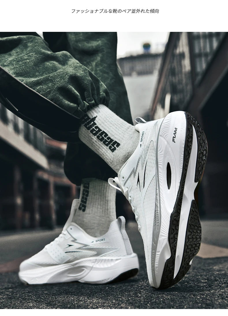 Scarpe sportive da running Marathon da uomo, con piastra in carbonio, cuscino d’aria, traspiranti e leggere, sneakers atletiche da donna comode e antiscivolo