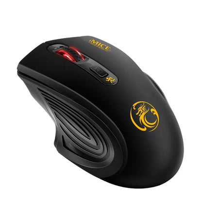 Mouse wireless nuovo 2000DPI regolabile con ricevitore USB 3.0, mouse ottico per computer 2.4GHz, mouse da gaming dal design ergonomico per laptop