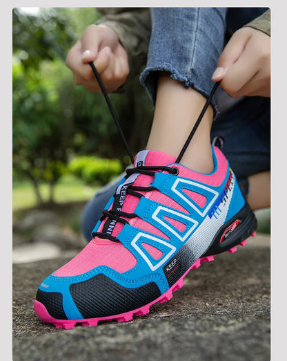 Unisex Outdoor Hiking Shoes Lace-Up Non-Slip Lightweight Men Tactical Training Sports Shoes Women Lockless Casual Cycling Shoes