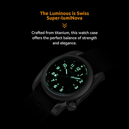 Boderry Field Watch VOYAGER Mens Watches 100M Waterproof Titanium Automatic Luminous For Seiko Movement Wristwatch