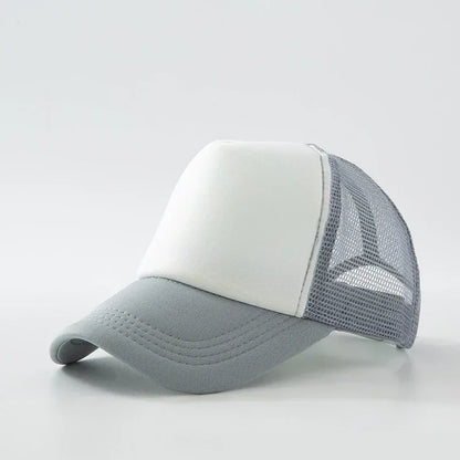 Custom Hat with Logo Printing Polyester Mesh Trucker Hat Adjustable Dad DIY Logo Baseball Cap for Men Women