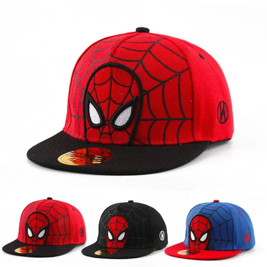 Anime Cartoon Spiderman Hats for Kids Toddler Baby Baseball Cap Spring Summer Children's Snapback Hip Hop Adjustable Caps