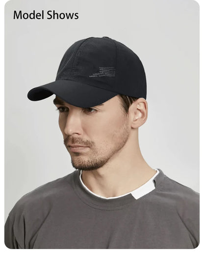 Quick Dry Baseball Cap Outdoor Sports Mesh Breathable Hat For Men Portable Hiking Fishing Sunbonnet Golf Adjustable Cap