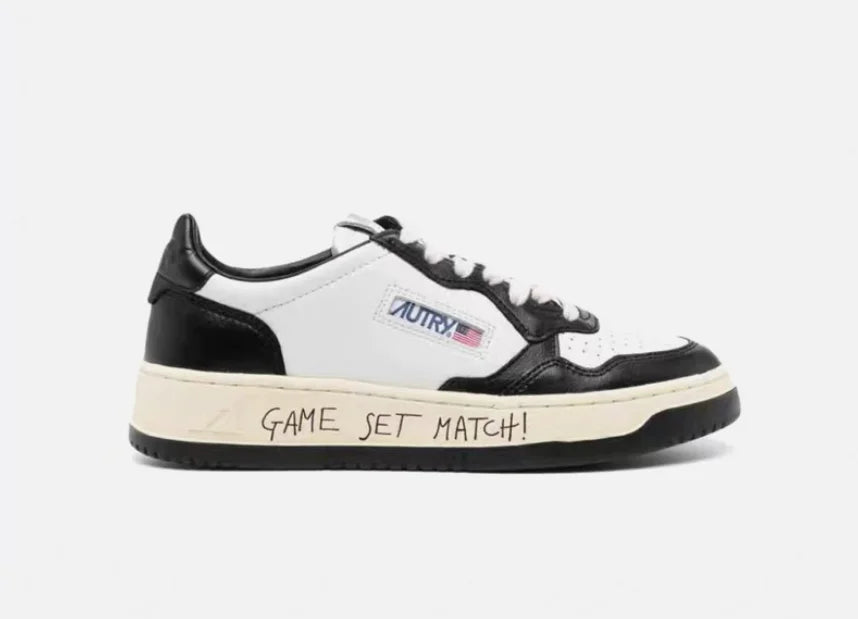 New KWUN AUTRY Men Women Sports Low Top Casual Board Shoes Running Shoes White Shoes Genuine Leather