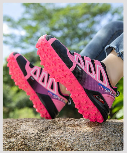 Unisex Outdoor Hiking Shoes Lace-Up Non-Slip Lightweight Men Tactical Training Sports Shoes Women Lockless Casual Cycling Shoes