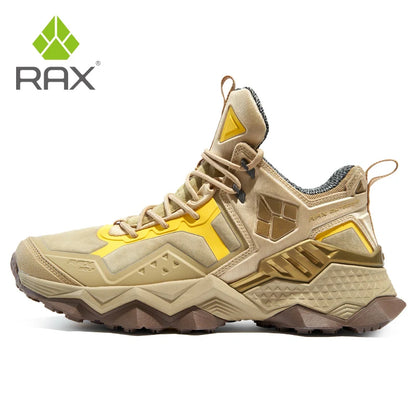 RAX Winter Men's and Women's Hiking Shoes Snow Boots Waterproof Leather Sports Shoes Super Warm Men's Outdoor Work Boots