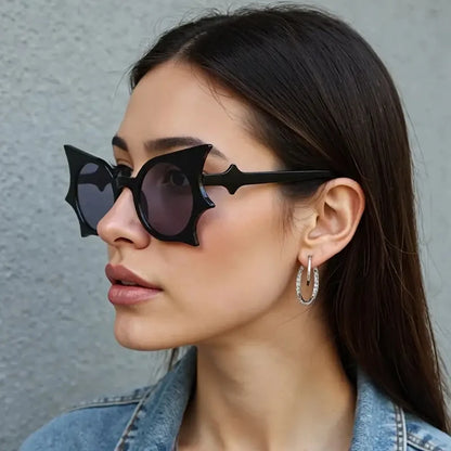 1-36Pcs Bat Sunglasses Black Retro Punk Hip Hop Style Sunglasses for Halloween Everyday Life  Party Fashion role play decoration