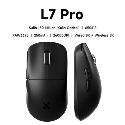 MCHOSE L7 Ultra+ mittelgroße/große Hand-Gaming-Maus E-Sports Paw3950 kabellos, drei Modi, leicht, Office-Dual-Drive-Computermaus