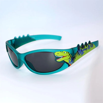 KLASSNUM summer new fashion cute Dinosaur children sunglasses 2026 girls boys birthday party decoration glasse uv400 oculos