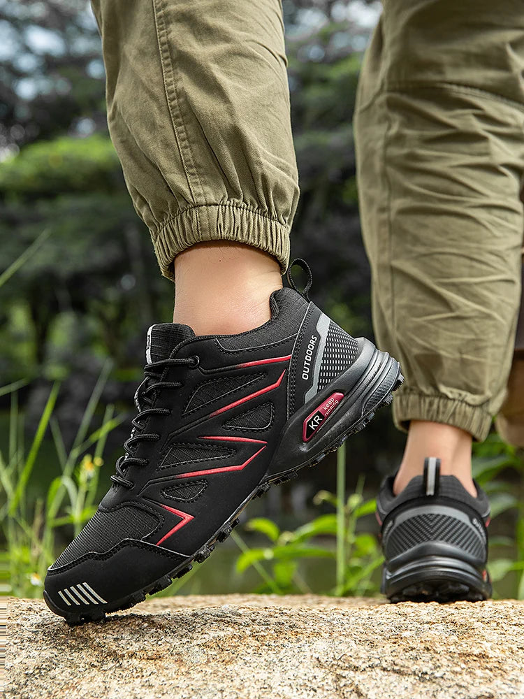 Men's Hiking Shoes Waterproof All-Terrain Outdoor Sneakers Non-Slip for Trekking Camping Tactical Training Outdoor Cycling