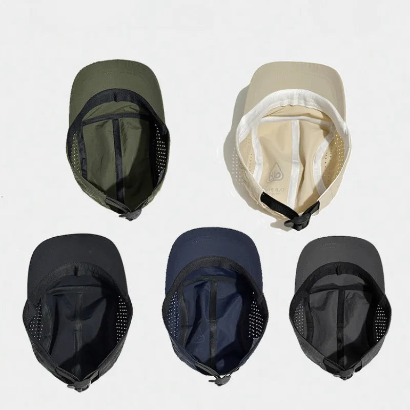Short Brim Quick-Drying Mesh Baseball Cap - Breathable Lightweight UV Protection Sunshade, for Men Women Couples, Outdoor Hiking