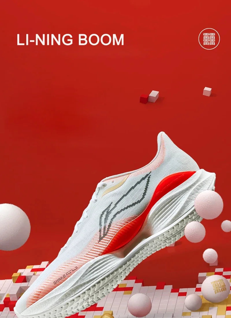 Li-Ning Men's SUPER LIGHT 22 Light Running Shoes BOOM FIBER Cushion TEMPO BOUNCE Li-Ning Breathable Anti-Slip Sneakers ARBV001