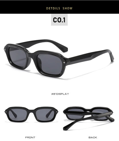 BOYSEEN Beach Sunglasses Man Summer Orange Sun Glasses UV400  Narrow frame square punk sunglasses show