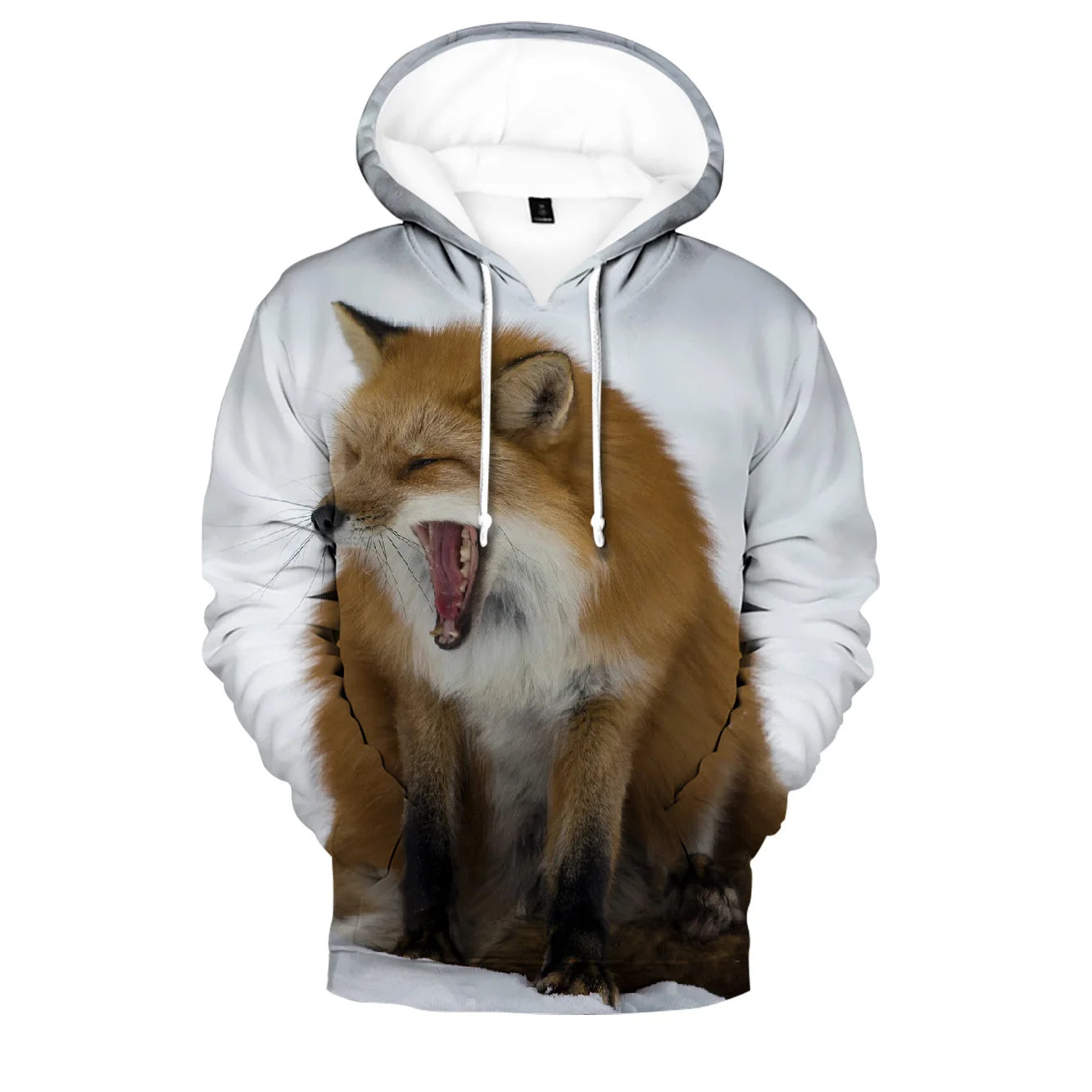 Beliebte Hip-Hop-Novelty-Hoodies und Sweatshirts mit komfortablem Fox-3D-Print für Herren/Damen und Erwachsene/Kinder, lässige Pullover