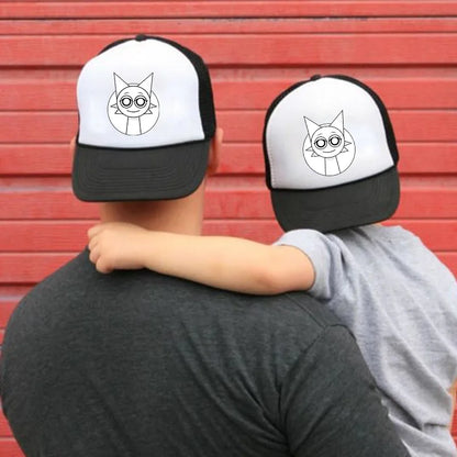 Sprunkis Unisex Baseball Cap Adjustable Summer Parent-child Sunhat Mesh Breathable Outdoor Sport Boy Hip Hop Peaked Hat Gift