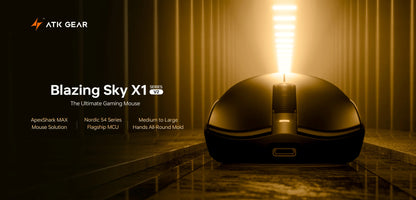 ATK Blazing Sky X1 V2 Series Wireless Mouse Dual Mode Paw 3950 Ultra 8K Return Rate Custom Ergonomics E-Sport Gaming Office Mouse