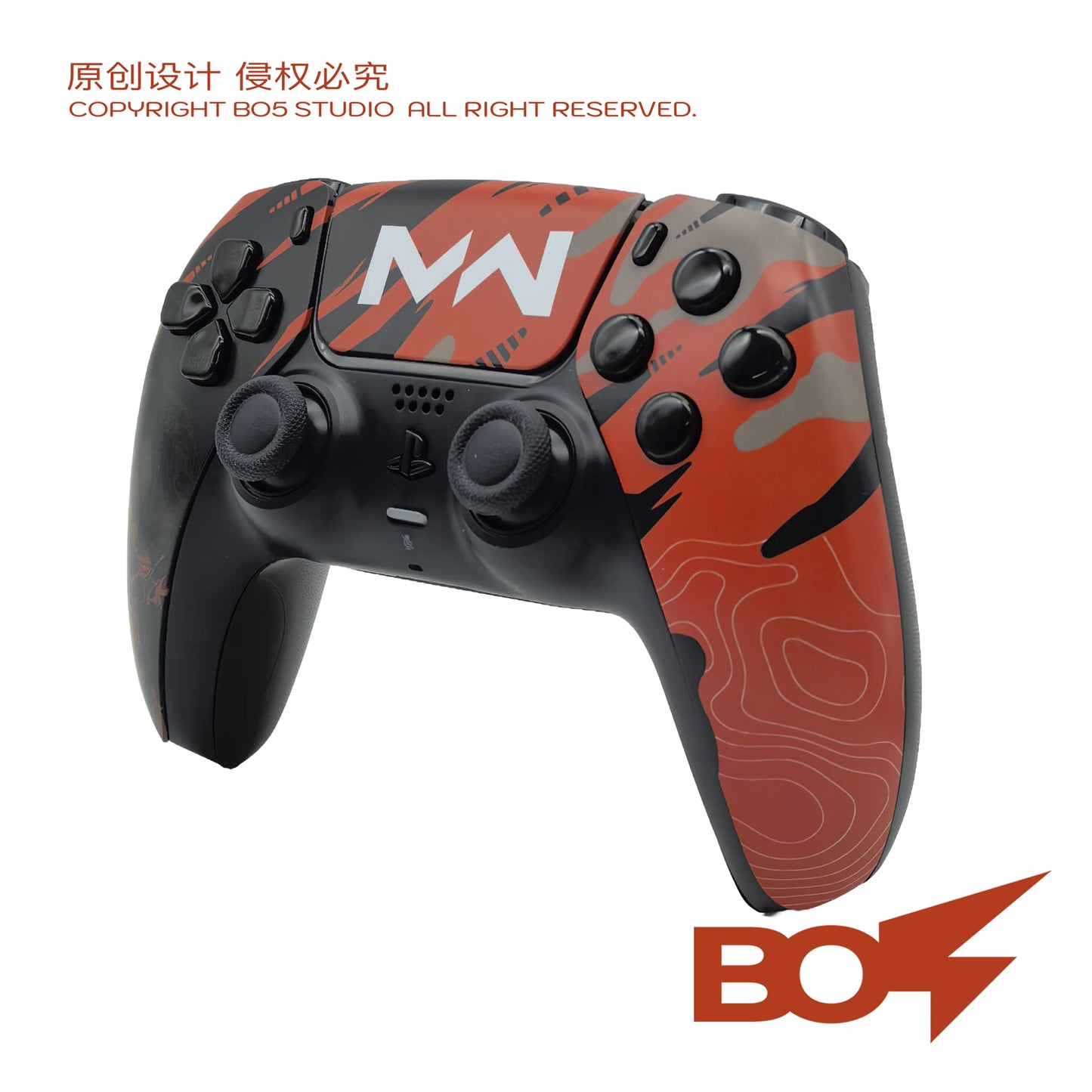 BO5 Call Of Duty durable Coating Replacement Front Shell Touchpad Compatible with ps5 Controller BDM-010/020/030/040/050
