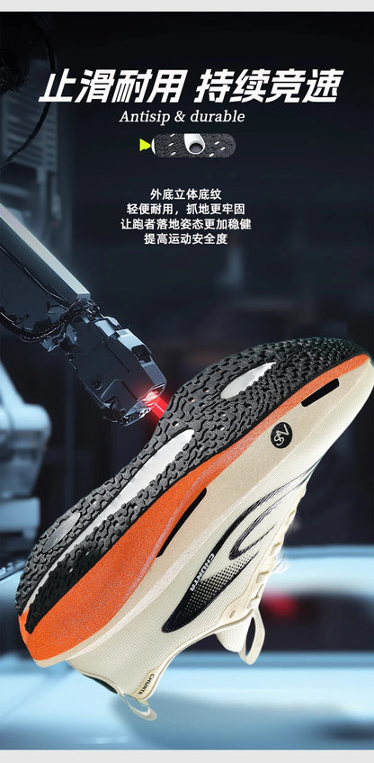 Carbon Plate Sports Running Shoes Marathon Men Breathable Lightweight Women's Comfortable Athletic Non-Slip Chunta Sneakers