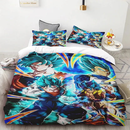 Goku Bettbezug-Set Dragon Ball für Teenager – Bettwäsche-Set mit Deckenbezug für Kinder und Jungen, ideales Geschenk, Schlafzimmerdekor in Queen- und King-Size