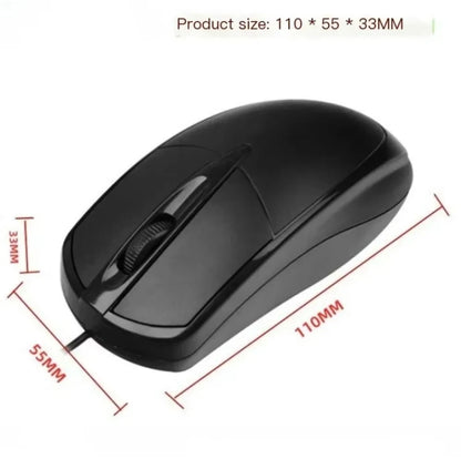 USB Optical Wired Mouse Laptop Home Office Mouse Anti Slip Roller 3D 1200DPI Game Mouse Computer Accessories For PC Desktop