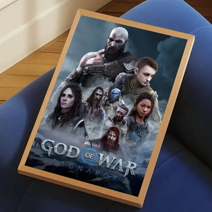 Game G-God of War Painting Calligraphy Canvas Poster Crease-Free Waterproof & Durable Wall Decor for All Spaces