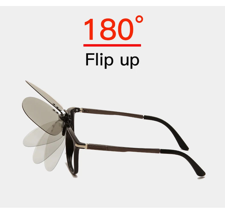 Pilot Polarized Sunglasses Clips Glasses Clip Driving Night Vision Eyeglasses UV400 Outdoor Shades Definition Sun Glasses Clips
