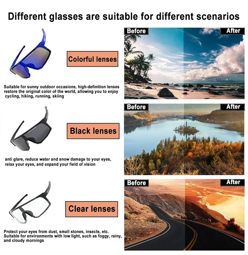 giant long-distance Cycling Glasses super light Men WomenAnti-Fog UV400 Protection MTB Bike Glasses with case