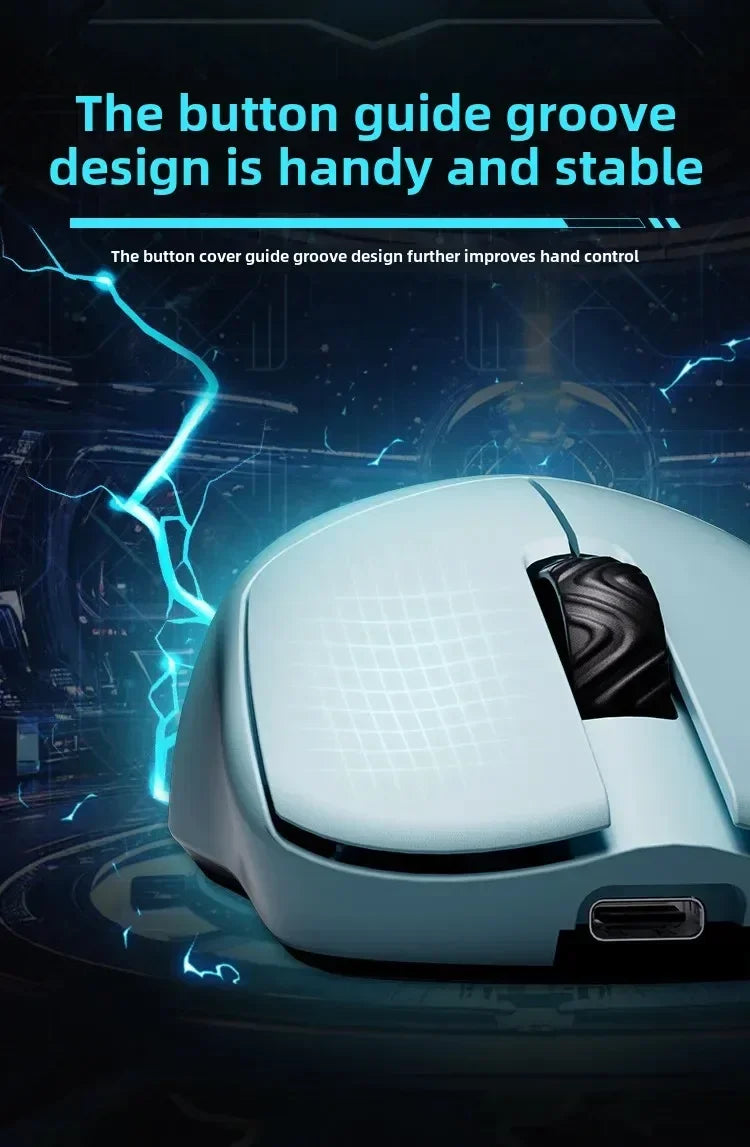 Rato gaming sem fios SCYROX V6 não poroso esports 40g 750IPS com recetor 8k, resposta rápida 3950, alta qualidade 8KHz