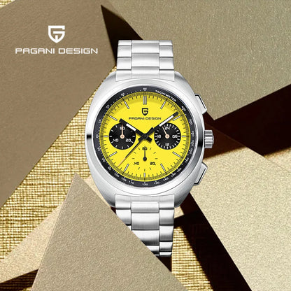 Pagani Design 2026 Fashion Men's Quartz Watch Top Brand Luxury Sapphire VK63 Men's Chronograph All-Steel Diving Relógios Masculino