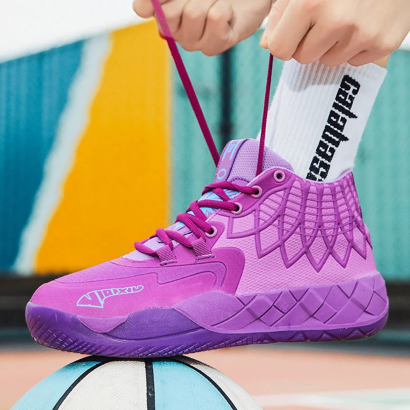 Youth Basketball Shoes for Actual Combat, Outdoor Comfortable Cushioning, Wear-Resistant, Fashionable, Breathable, High Quality
