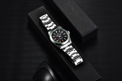 BENYAR – Neue Herrenuhr, Luxusmarke, mechanische Automatikuhr, wasserdicht bis 50 m, sportliches Modell mit leuchtenden Zeigern