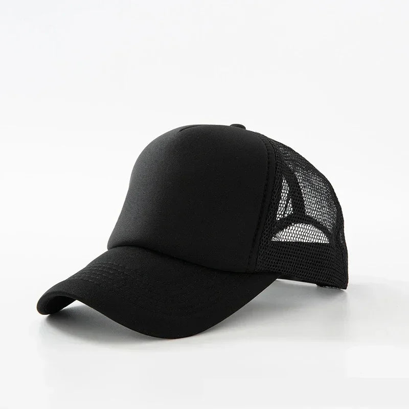 Custom Hat with Logo Printing Polyester Mesh Trucker Hat Adjustable Dad DIY Logo Baseball Cap for Men Women