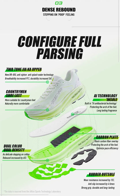 IRUNSVAN  New Carbon Plate Marathon Running Shoes Lightweight Shock-Absorbing And Suitable For Men's Sports Shoes