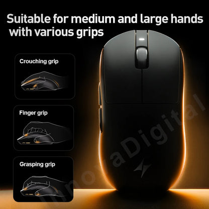 ATK Dragonfly A9 Ultra langaton pelihiiri PAW3950 ultrakevyt kolmitilainen ergonominen e-urheilun FPS-hiiri pelaajille A9 SE Plus