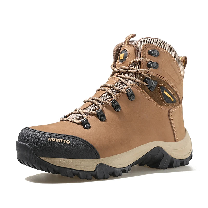 Zapatos de senderismo HUMTTO, botas de caza impermeables para hombre, botas tácticas de combate para desierto hasta el tobillo, botas de trekking para hombre y mujer, zapatillas cálidas de cuero