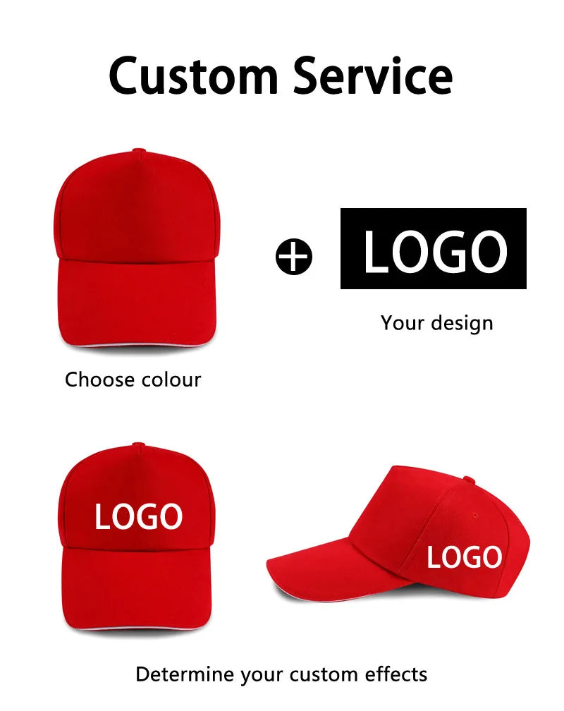Customized logo printed men's baseball cap casual cap wheat ear men's solid color snap cap sports cap women's baseball cap