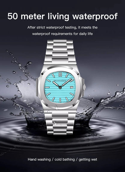 Specht & Söhne New Arrivals Men's Watch Rose Gold 5711 Classic Sports Watches Ultrathin Stainless Steel Sapphire 50M Waterproof
