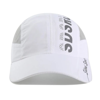 Unisex Wide Brim Mesh Baseball Cap Breathable Quick-drying Peaked Cap Adjustable Hip Hop Hats Outdoor Sports