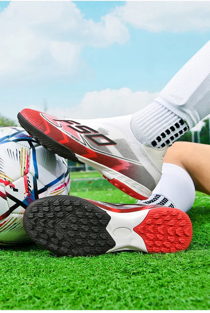 Chaussures de Football originales professionnelles pour hommes, confortables, de haute qualité, bottes de Football rapides pour entraînement, chaussures de Football ultralégères