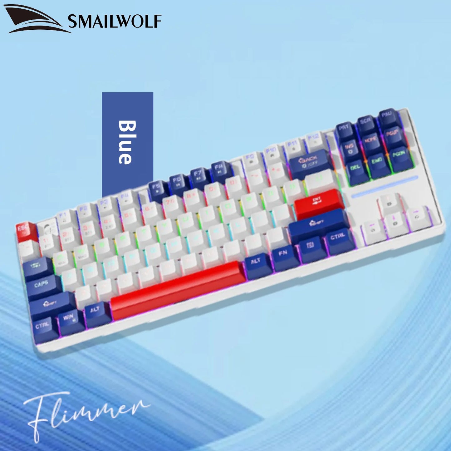 SMAILWOLF MK87 Bluetooth kabellose mechanische Tastatur, E-Sports-Gaming, Full-Key-Hot-Plug, Custom-Tastatur