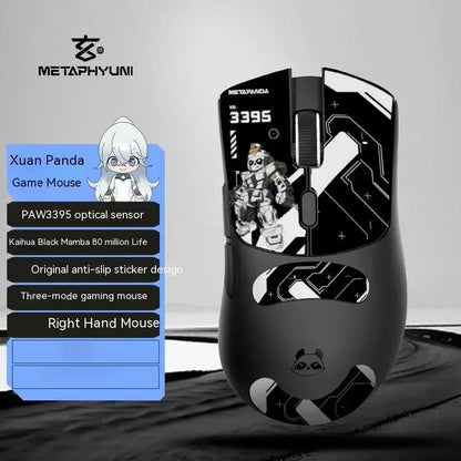 Bezdrôtová myš Metaphyuni Metapanda P1 Pro Max Paw3395L s nízkou latenciou, ľahká e-športová herná myš, ergonomická myš pre PC hráčov, darček